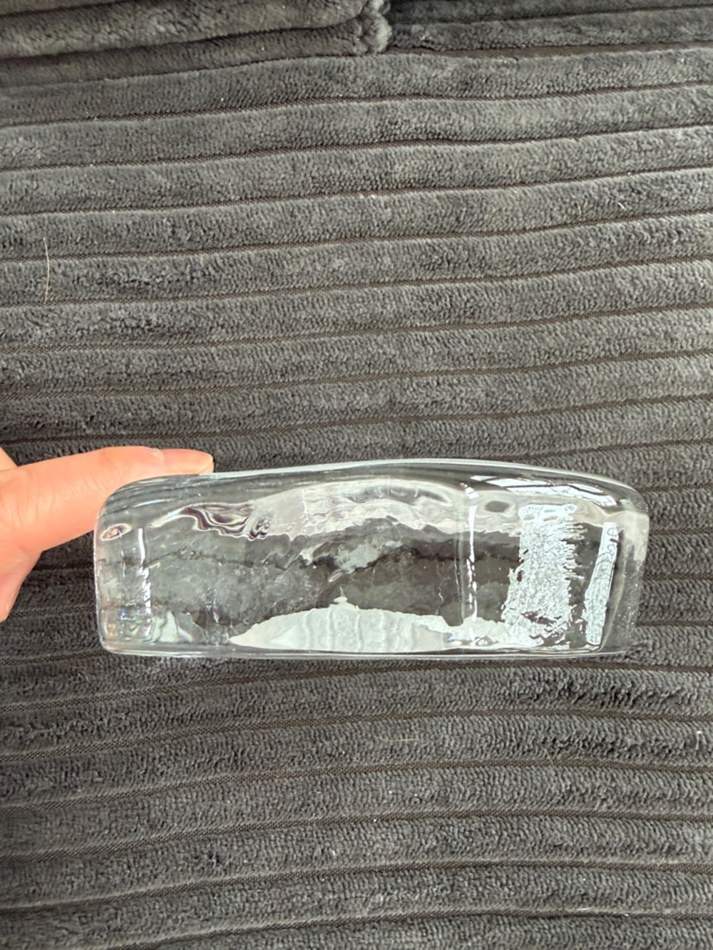 Clear and frosted Glass Cat Sculpture Paperweight or Decor - Clear - Picture 4 of 8